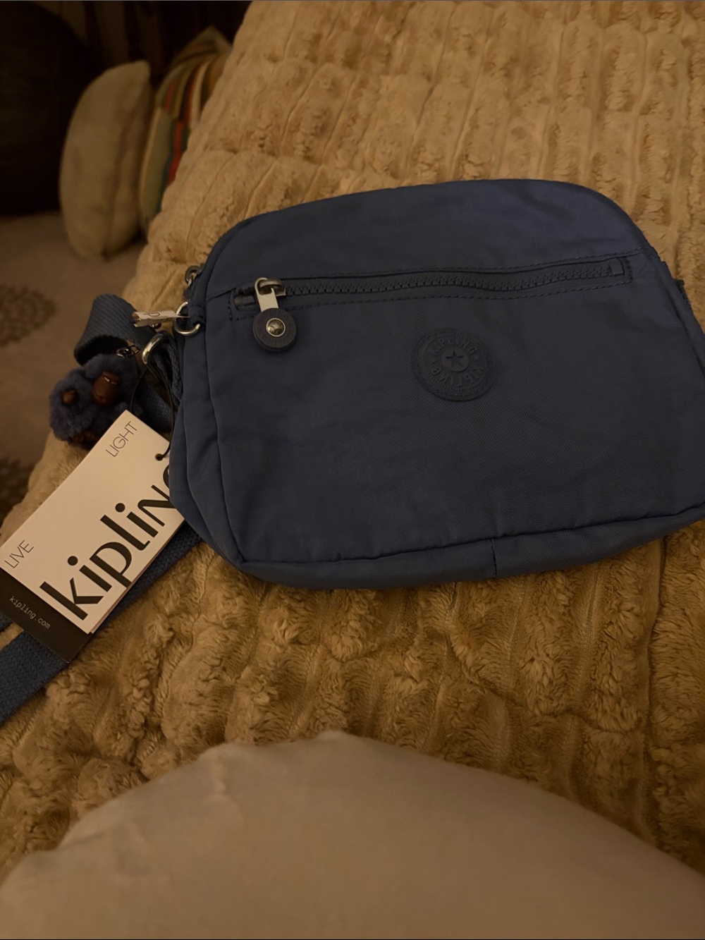 NWT Kipling Keefe Crossbody Bag in Classic Indigo